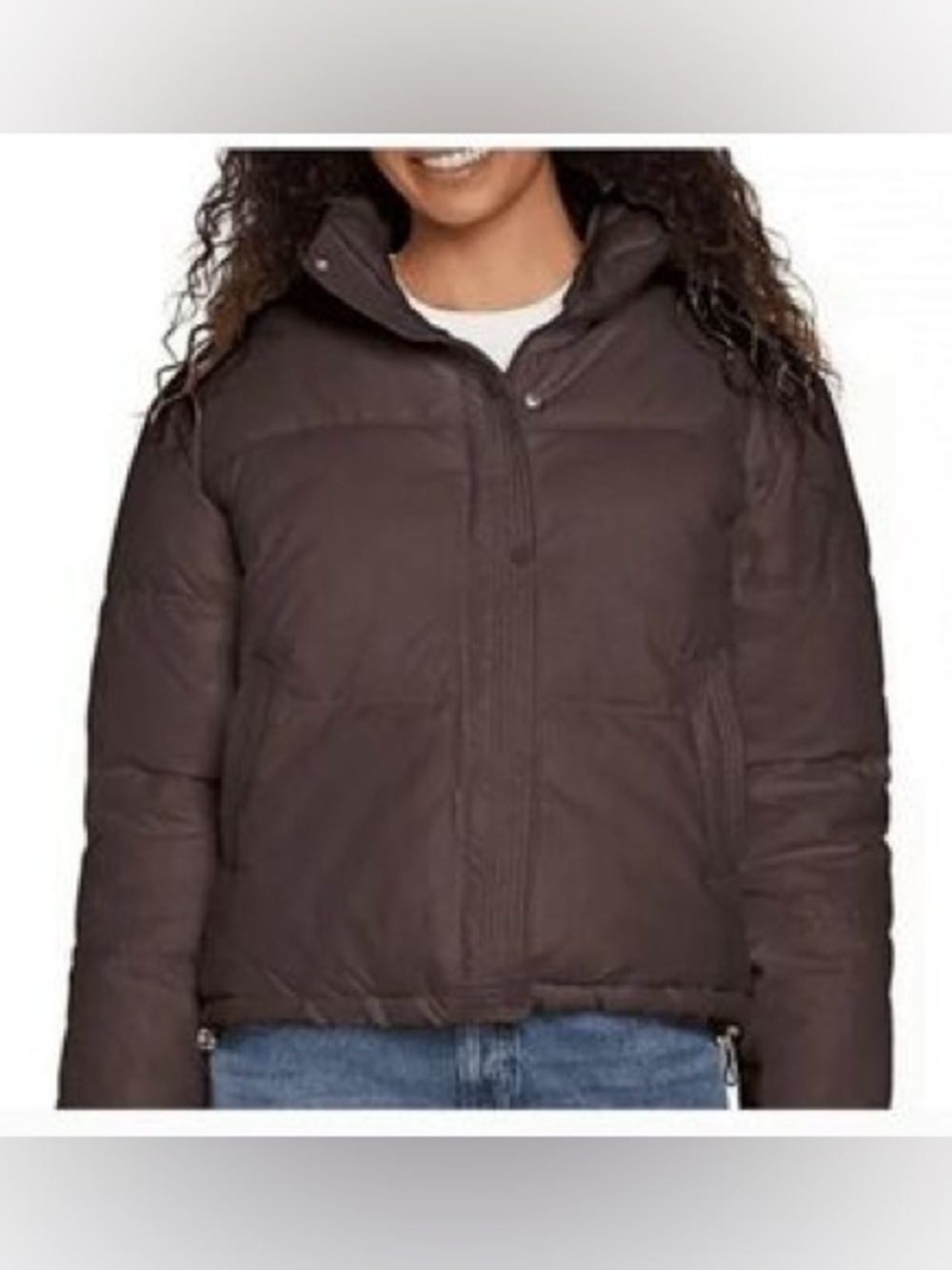 Express women’s faux leather sueded pu sherpa brown jacket